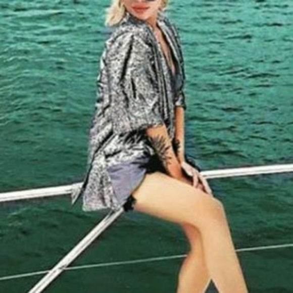 Jacket ARIANNA SILVER SEQUIN BLAZER Jacket - Picture 2 of 4